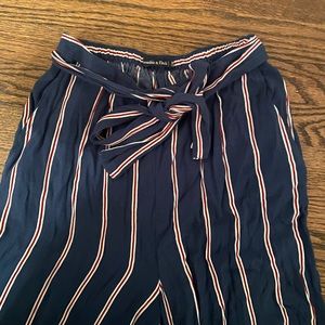 Abercrombie & Fitch wide leg flowy pants, red white and blue, size XS